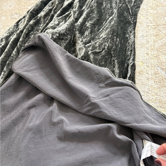 Zara Green Velvet A-line Maxi Skirt - Picture 9 of 10